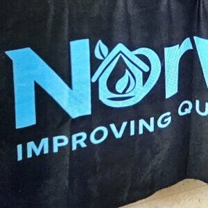 NORWEX Black TABLE CLOTH Runner with BLUE LOGO Brand New Consultant use